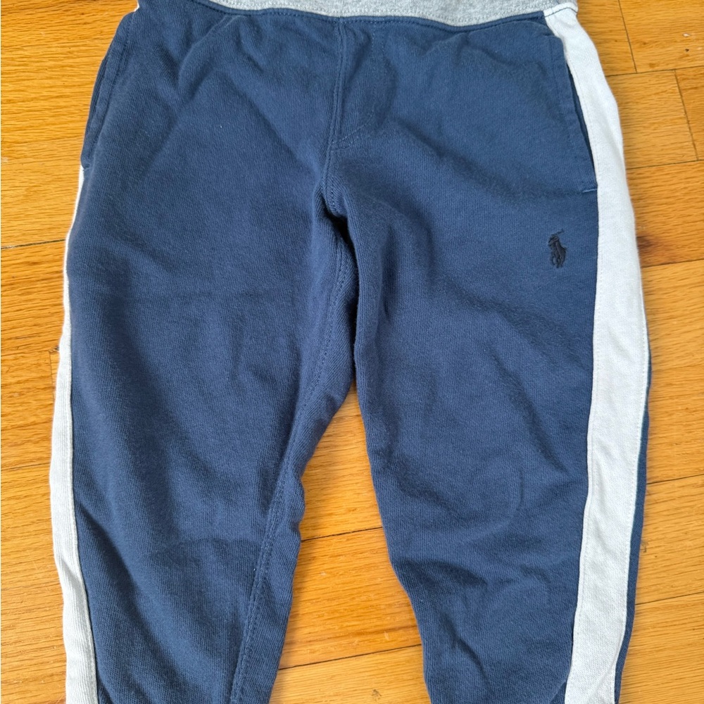 Polo by Ralph Lauren Blue Joggers with White Trim,boys 2T